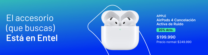 banner entel en todas airpods 4 anc principal desk 110825